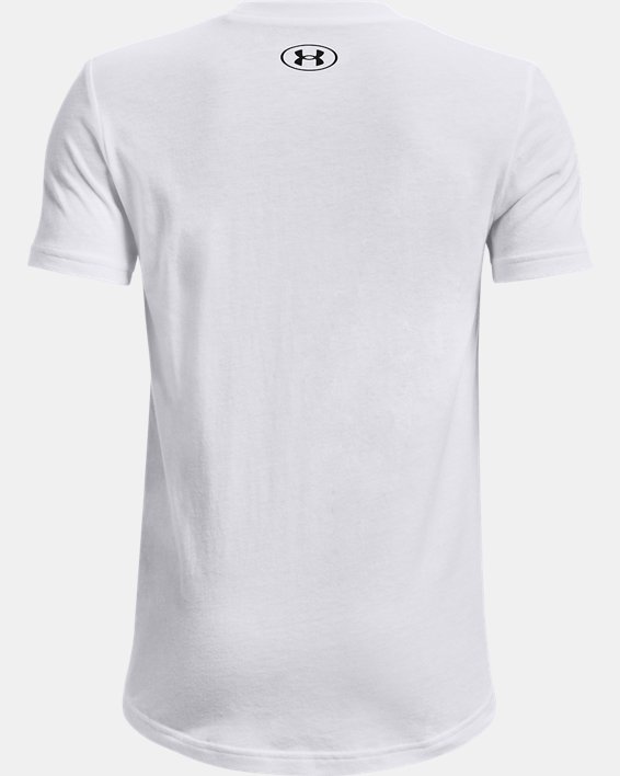 Jongensshirt UA Sportstyle Logo met korte mouwen, White, pdpMainDesktop image number 1